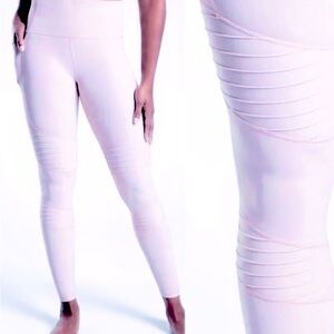 Athleta Inclination Moto Tights. Orchid pink, textured leg Size Large
